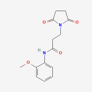 molecular formula C14H16N2O4 B4854679 3-(2,5-dioxo-1-pyrrolidinyl)-N-(2-methoxyphenyl)propanamide 
