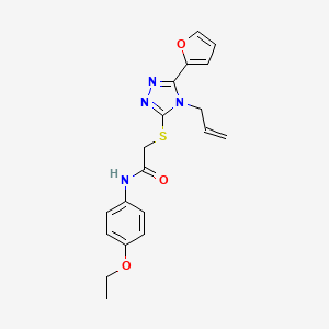 molecular formula C19H20N4O3S B4854680 2-{[4-allyl-5-(2-furyl)-4H-1,2,4-triazol-3-yl]thio}-N-(4-ethoxyphenyl)acetamide CAS No. 577790-97-7