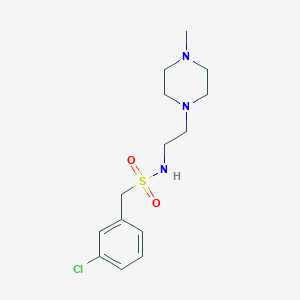 molecular formula C14H22ClN3O2S B4854704 1-(3-chlorophenyl)-N-[2-(4-methyl-1-piperazinyl)ethyl]methanesulfonamide 