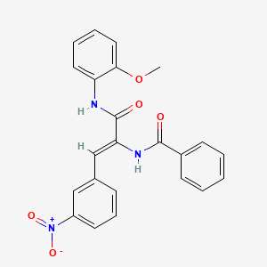 molecular formula C23H19N3O5 B4854728 N-[1-{[(2-methoxyphenyl)amino]carbonyl}-2-(3-nitrophenyl)vinyl]benzamide 