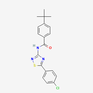 molecular formula C19H18ClN3OS B4854740 4-tert-butyl-N-[5-(4-chlorophenyl)-1,2,4-thiadiazol-3-yl]benzamide 