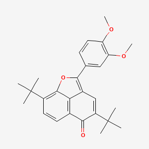 molecular formula C27H30O4 B4854750 4,8-二叔丁基-2-(3,4-二甲氧基苯基)-5H-萘并[1,8-bc]呋喃-5-酮 