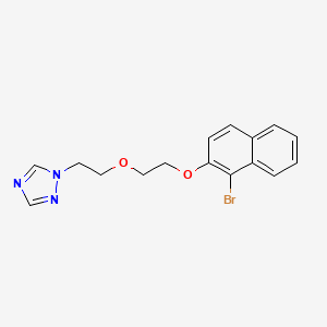 molecular formula C16H16BrN3O2 B4854756 1-(2-{2-[(1-bromo-2-naphthyl)oxy]ethoxy}ethyl)-1H-1,2,4-triazole 