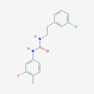 molecular formula C16H16ClFN2O B4854762 N-[2-(3-chlorophenyl)ethyl]-N'-(3-fluoro-4-methylphenyl)urea 
