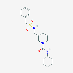 molecular formula C20H31N3O3S B4854780 3-{[(benzylsulfonyl)amino]methyl}-N-cyclohexyl-1-piperidinecarboxamide 