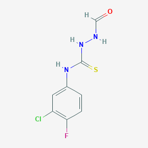 molecular formula C8H7ClFN3OS B4854796 N-(3-chloro-4-fluorophenyl)-2-formylhydrazinecarbothioamide 