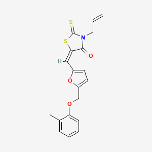 molecular formula C19H17NO3S2 B4854800 3-allyl-5-({5-[(2-methylphenoxy)methyl]-2-furyl}methylene)-2-thioxo-1,3-thiazolidin-4-one 