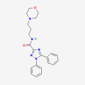 molecular formula C22H25N5O2 B4854849 N-[3-(4-morpholinyl)propyl]-1,5-diphenyl-1H-1,2,4-triazole-3-carboxamide 