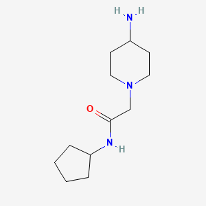 molecular formula C12H23N3O B4854852 2-(4-amino-1-piperidinyl)-N-cyclopentylacetamide 
