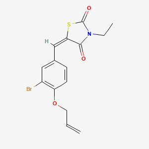 molecular formula C15H14BrNO3S B4854854 5-[4-(allyloxy)-3-bromobenzylidene]-3-ethyl-1,3-thiazolidine-2,4-dione 