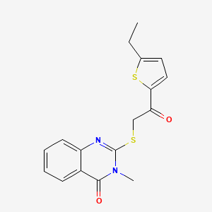 molecular formula C17H16N2O2S2 B4854857 2-{[2-(5-ethyl-2-thienyl)-2-oxoethyl]thio}-3-methyl-4(3H)-quinazolinone 