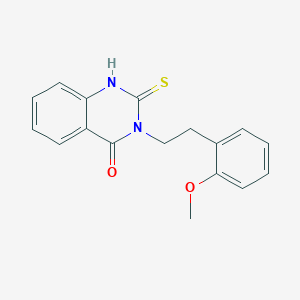 molecular formula C17H16N2O2S B4854869 2-mercapto-3-[2-(2-methoxyphenyl)ethyl]-4(3H)-quinazolinone 