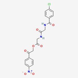 molecular formula C19H16ClN3O7 B4854877 2-(4-nitrophenyl)-2-oxoethyl N-(4-chlorobenzoyl)glycylglycinate 