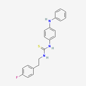 molecular formula C21H20FN3S B4854932 N-(4-anilinophenyl)-N'-[2-(4-fluorophenyl)ethyl]thiourea 