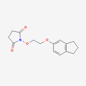 molecular formula C15H17NO4 B4854935 1-[2-(2,3-dihydro-1H-inden-5-yloxy)ethoxy]-2,5-pyrrolidinedione 