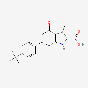 6-(4-tert-butylphenyl)-3-methyl-4-oxo-4,5,6,7-tetrahydro-1H-indole-2-carboxylic acid