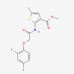molecular formula C15H13F2NO4S B4854960 methyl 2-{[(2,4-difluorophenoxy)acetyl]amino}-5-methyl-3-thiophenecarboxylate 