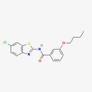 molecular formula C18H17ClN2O2S B4854989 3-butoxy-N-(6-chloro-1,3-benzothiazol-2-yl)benzamide 