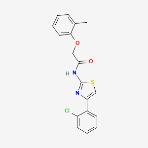 molecular formula C18H15ClN2O2S B4854999 N-[4-(2-chlorophenyl)-1,3-thiazol-2-yl]-2-(2-methylphenoxy)acetamide 