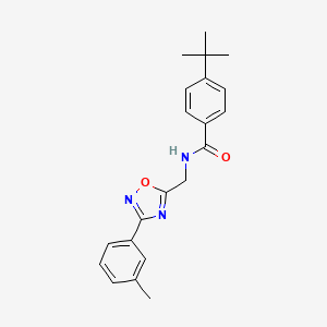 molecular formula C21H23N3O2 B4855070 4-tert-butyl-N-{[3-(3-methylphenyl)-1,2,4-oxadiazol-5-yl]methyl}benzamide 