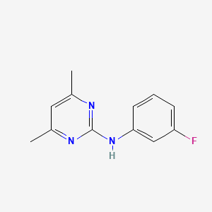 molecular formula C12H12FN3 B4855075 N-(3-fluorophenyl)-4,6-dimethyl-2-pyrimidinamine 