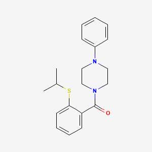 molecular formula C20H24N2OS B4855086 1-[2-(isopropylthio)benzoyl]-4-phenylpiperazine 