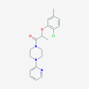molecular formula C19H22ClN3O2 B4855107 1-[2-(2-chloro-5-methylphenoxy)propanoyl]-4-(2-pyridinyl)piperazine 