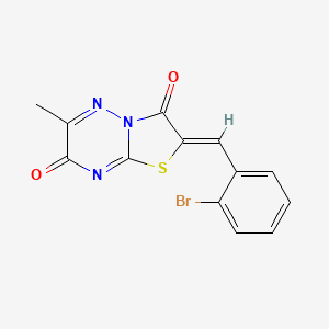molecular formula C13H8BrN3O2S B4855111 2-(2-bromobenzylidene)-6-methyl-7H-[1,3]thiazolo[3,2-b][1,2,4]triazine-3,7(2H)-dione CAS No. 463367-02-4