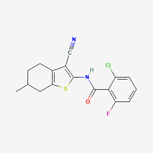 2-chloro-N-(3-cyano-6-methyl-4,5,6,7-tetrahydro-1-benzothien-2-yl)-6-fluorobenzamide