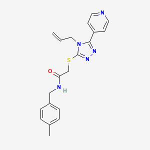 molecular formula C20H21N5OS B4855182 2-{[4-allyl-5-(4-pyridinyl)-4H-1,2,4-triazol-3-yl]thio}-N-(4-methylbenzyl)acetamide 