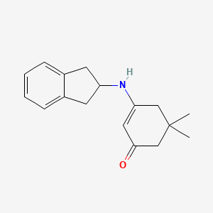 molecular formula C17H21NO B4855215 3-(2,3-dihydro-1H-inden-2-ylamino)-5,5-dimethyl-2-cyclohexen-1-one 