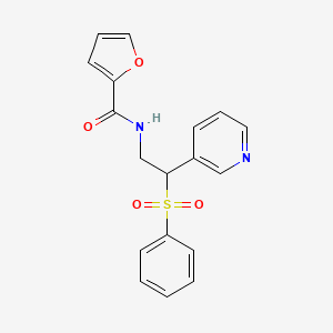 N-[2-(phenylsulfonyl)-2-(3-pyridinyl)ethyl]-2-furamide