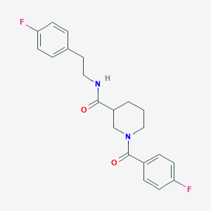 molecular formula C21H22F2N2O2 B4855246 1-(4-fluorobenzoyl)-N-[2-(4-fluorophenyl)ethyl]-3-piperidinecarboxamide 