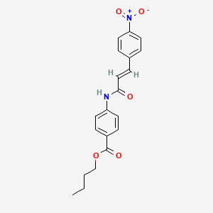 molecular formula C20H20N2O5 B4855257 butyl 4-{[3-(4-nitrophenyl)acryloyl]amino}benzoate 