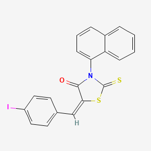 molecular formula C20H12INOS2 B4855272 5-(4-iodobenzylidene)-3-(1-naphthyl)-2-thioxo-1,3-thiazolidin-4-one 