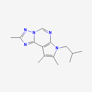 molecular formula C14H19N5 B4855327 7-isobutyl-2,8,9-trimethyl-7H-pyrrolo[3,2-e][1,2,4]triazolo[1,5-c]pyrimidine 