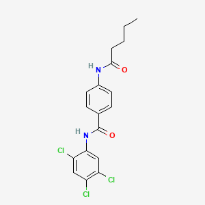 molecular formula C18H17Cl3N2O2 B4855333 4-(pentanoylamino)-N-(2,4,5-trichlorophenyl)benzamide 