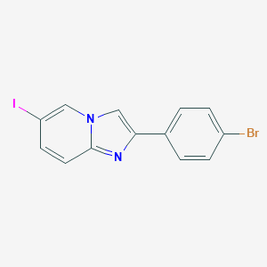 molecular formula C13H8BrIN2 B048554 2-(4-Bromophenyl)-6-iodoimidazo[1,2-a]pyridine CAS No. 118000-66-1