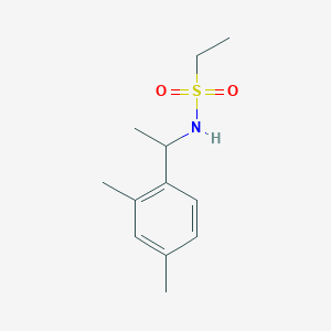 molecular formula C12H19NO2S B4855409 N-[1-(2,4-dimethylphenyl)ethyl]ethanesulfonamide 