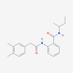 molecular formula C21H26N2O2 B4855411 N-(sec-butyl)-2-{[(3,4-dimethylphenyl)acetyl]amino}benzamide 