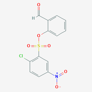 molecular formula C13H8ClNO6S B4855420 2-formylphenyl 2-chloro-5-nitrobenzenesulfonate 