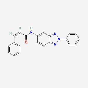 molecular formula C21H16N4O B4855433 3-phenyl-N-(2-phenyl-2H-1,2,3-benzotriazol-5-yl)acrylamide 