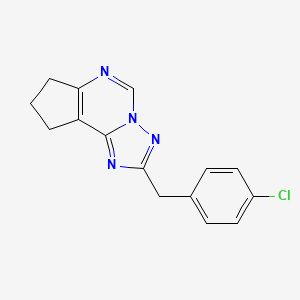 molecular formula C15H13ClN4 B4855442 2-(4-chlorobenzyl)-8,9-dihydro-7H-cyclopenta[e][1,2,4]triazolo[1,5-c]pyrimidine 
