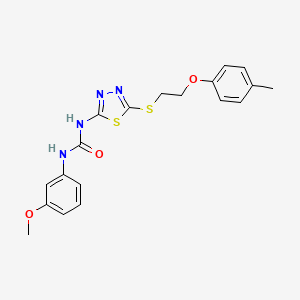 molecular formula C19H20N4O3S2 B4855461 N-(3-methoxyphenyl)-N'-(5-{[2-(4-methylphenoxy)ethyl]thio}-1,3,4-thiadiazol-2-yl)urea 
