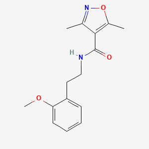 molecular formula C15H18N2O3 B4855490 N-[2-(2-methoxyphenyl)ethyl]-3,5-dimethyl-4-isoxazolecarboxamide 