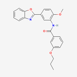 molecular formula C24H22N2O4 B4855519 N-[5-(1,3-benzoxazol-2-yl)-2-methoxyphenyl]-3-propoxybenzamide 