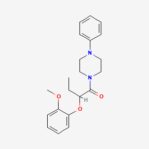 molecular formula C21H26N2O3 B4855542 1-[2-(2-methoxyphenoxy)butanoyl]-4-phenylpiperazine 