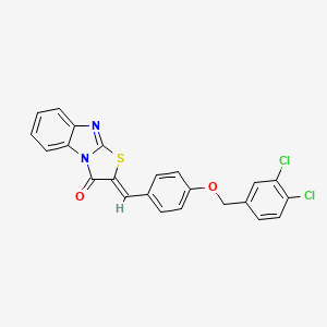 molecular formula C23H14Cl2N2O2S B4855544 2-{4-[(3,4-dichlorobenzyl)oxy]benzylidene}[1,3]thiazolo[3,2-a]benzimidazol-3(2H)-one 