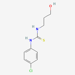 molecular formula C10H13ClN2OS B4855546 N-(4-chlorophenyl)-N'-(3-hydroxypropyl)thiourea 