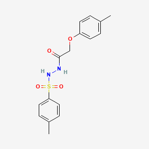 molecular formula C16H18N2O4S B4855601 2-(4-methylphenoxy)-N'-[(4-methylphenyl)sulfonyl]acetohydrazide 